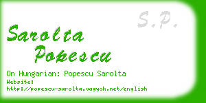 sarolta popescu business card